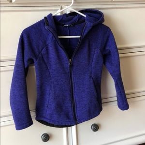 North Face girls zip up hoodie